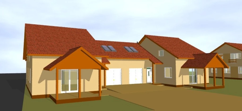 ÚJ ÉPÍTÉSŰ, GARÁZSKAPCSOLATOS IKERHÁZFÉL