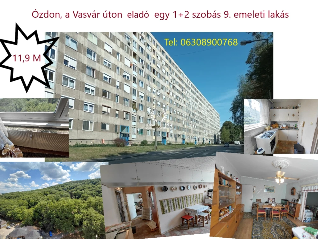 Eladó Lakás, Ózd Vasvár út 11.900.000 Ft
