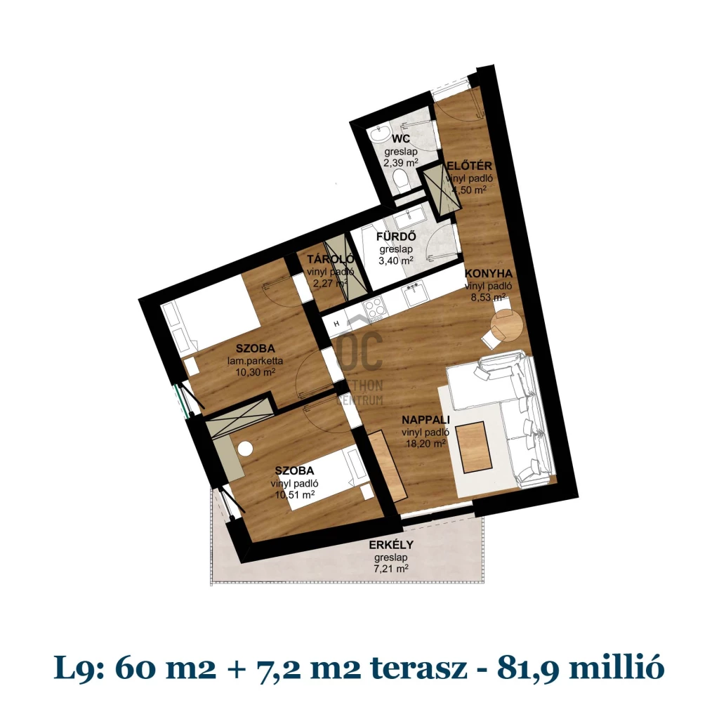 Eladó téglalakás, Pécs