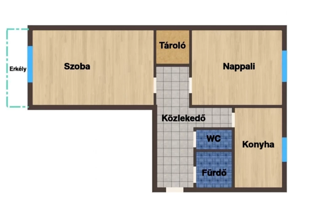 Stílusos, erkélyes design‑lakás Miskolc belvárosában!