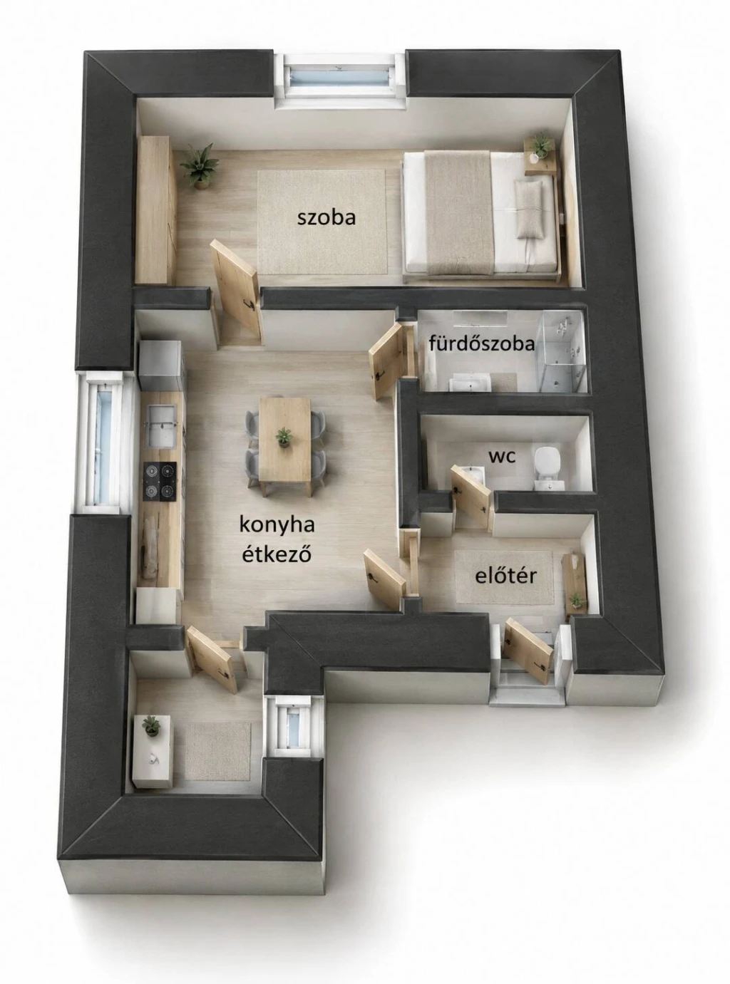 Eladó 1 szobás téglalakás Rudabányán – 34 m², saját terasszal, NINCS közös költség!