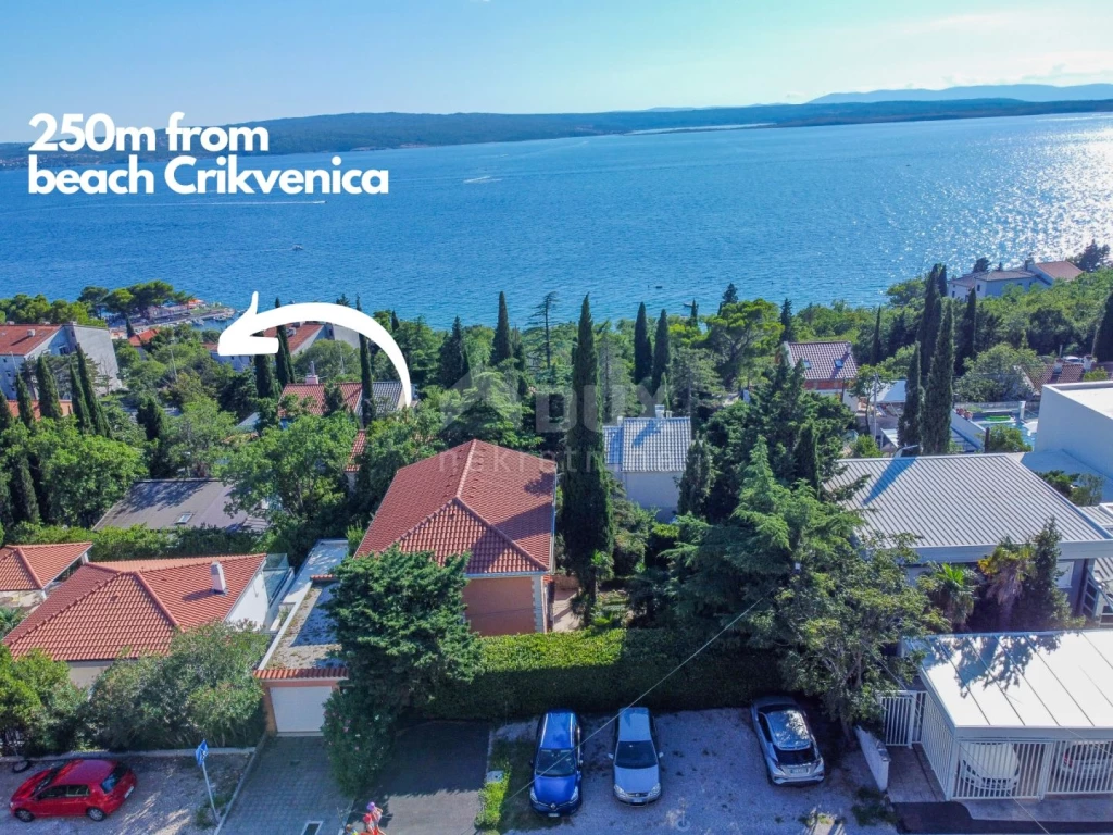 CRIKVENICA, DRAMALJ - rusztikus villa római kerttel, mindössze 250 méterre a strandtól, GARÁZS, exkluzív