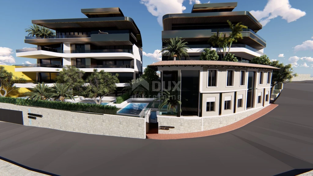 OPATIJA, KÖZPONT - 68m2-es modern lakás egy luxus új épületben, recepció, wellness, garázs