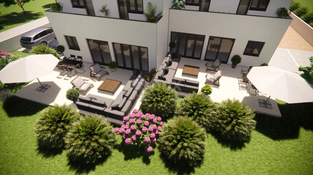 ZADAR, ZATON - Kétszintes lakás saját medencével és tágas udvarral! Új építés! B5