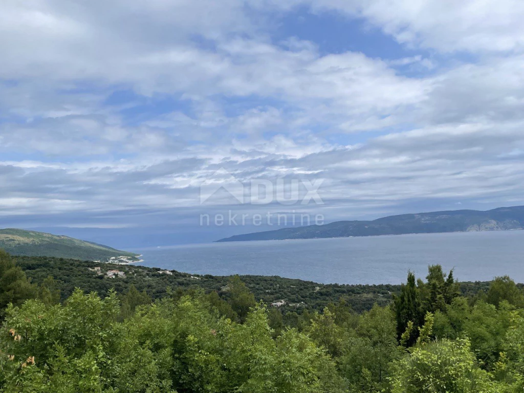 ISZTRIA, RABAC - Építési telek nyílt tengerre néző kilátással