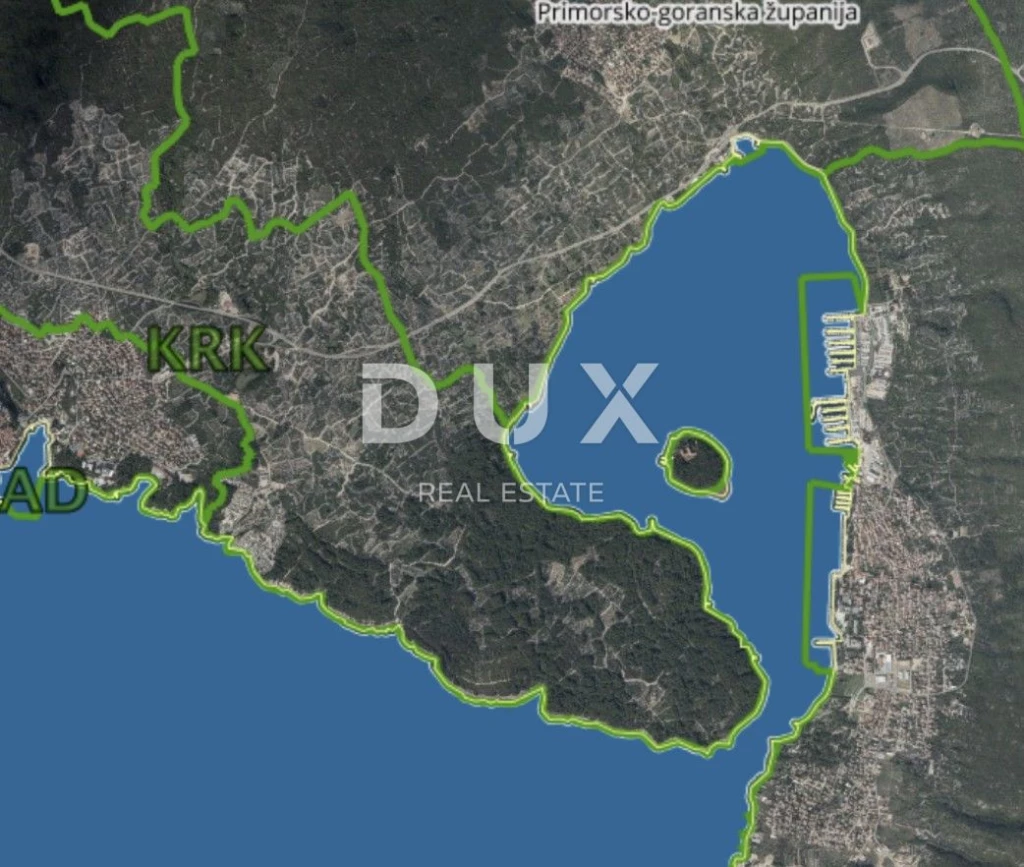 KRK SZIGET, DUNAT - Mezőgazdasági terület, közvetlen közúti bejárattal