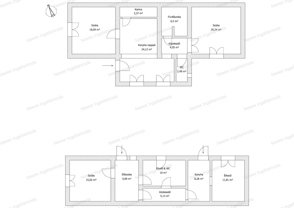 Két különálló családi ház eladó Sajószentpéteren - kiváló lehetőség két generáció számára