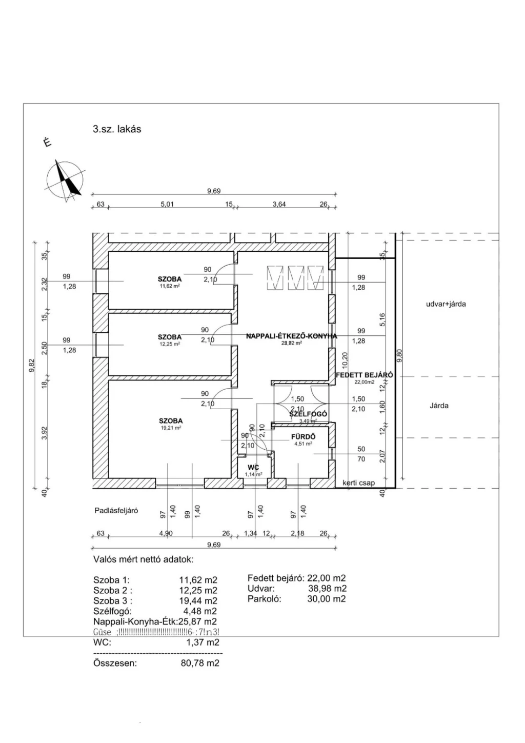 For sale brick flat, Földeák