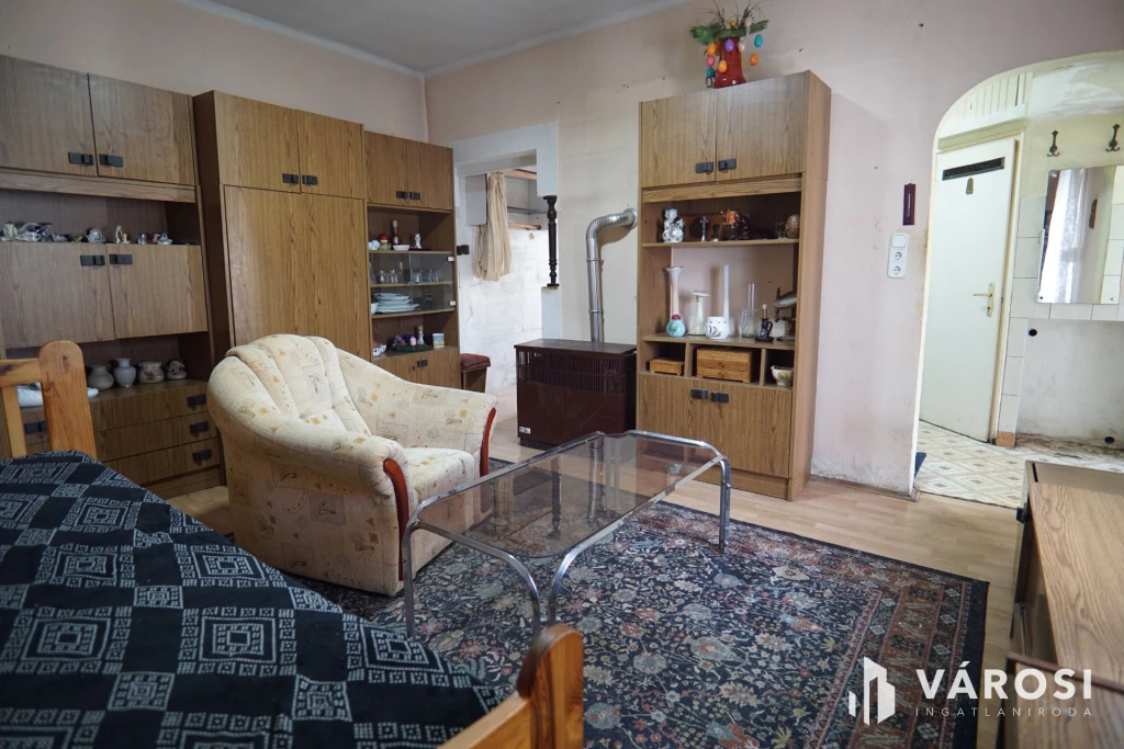 Teleki utcában, udvari lakás kis zöldterülettel