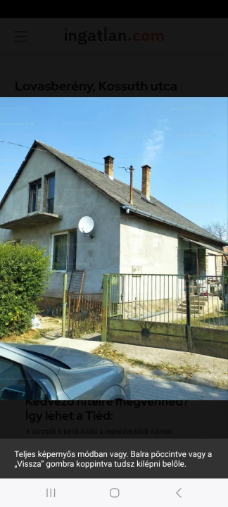 For sale house, Lovasberény, Kossuth utca 94