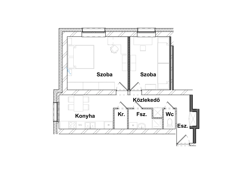 For sale brick flat, Kaposszekcső