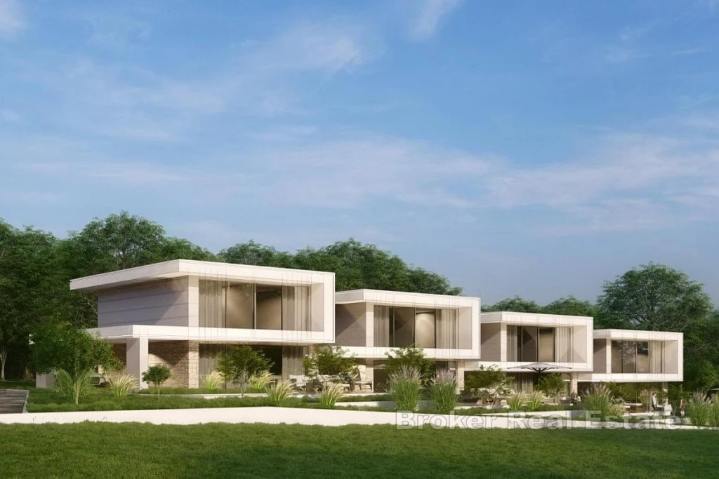 Modern new construction with pool and sea view