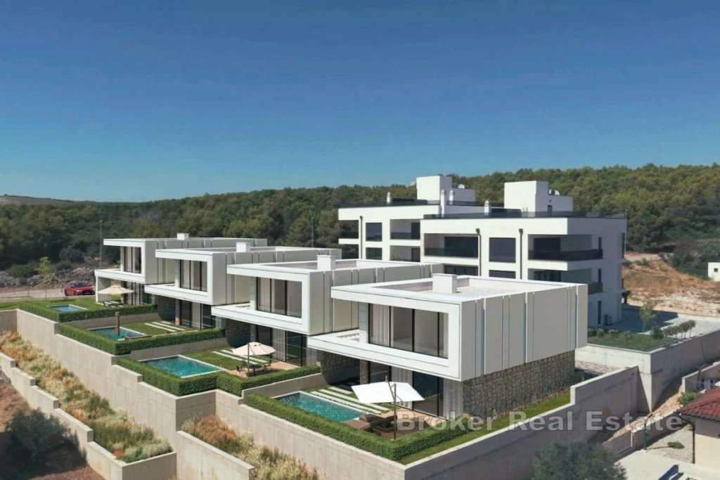 Modern new construction with pool and  sea view