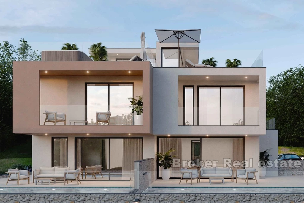 Newly built house with open sea view