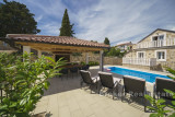 Renovated house in the center with a swimming pool and sea view