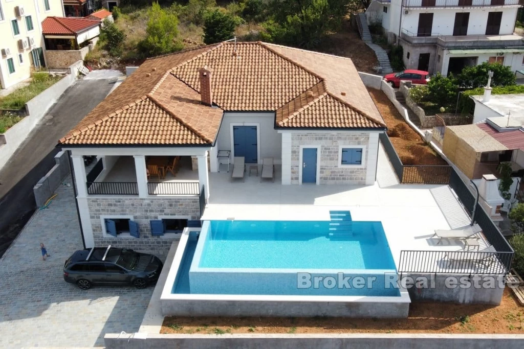 A beautiful villa with a sea view