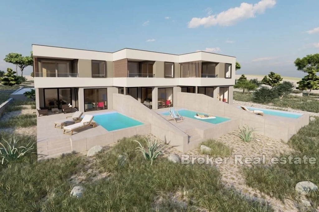 Duplex apartments with pool and sea view