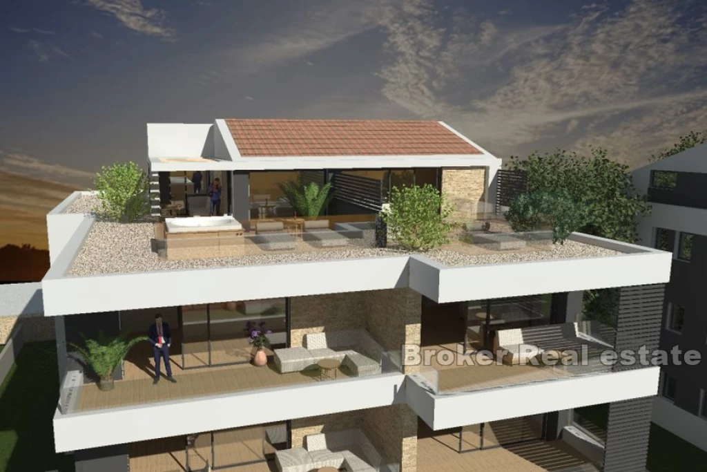 Modern penthouse with roof terrace