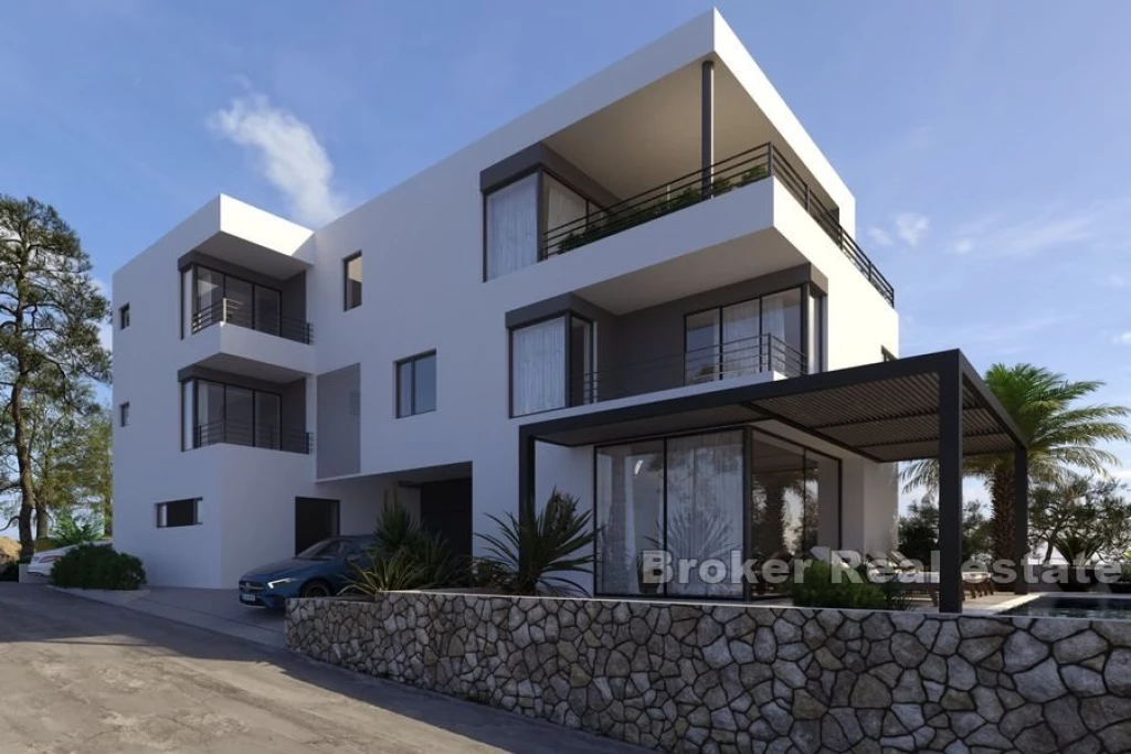 Luxury apartments, second row from the sea