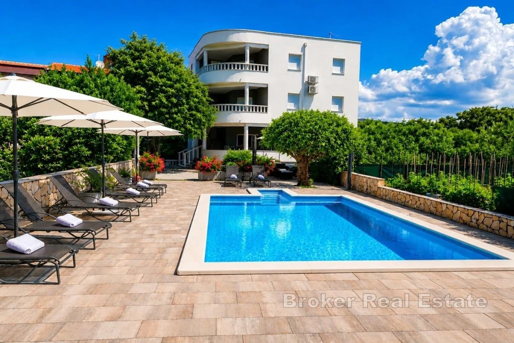 Apartment villa first row to the sea and the beach