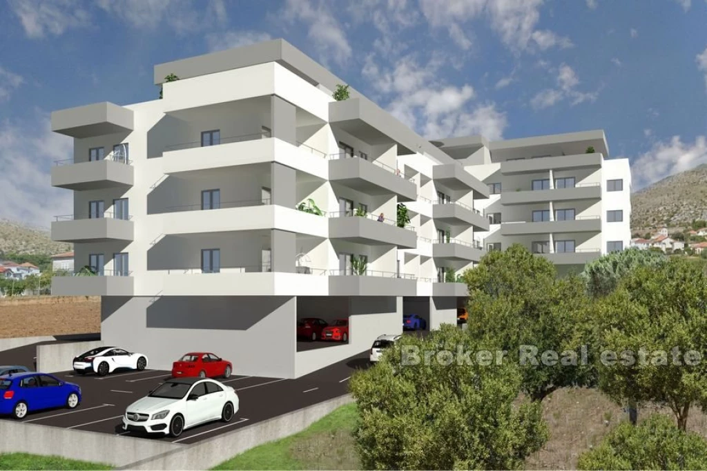 Apartments in a new building with sea view