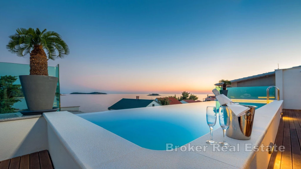 Luxurious villa at 2nd row from the sea