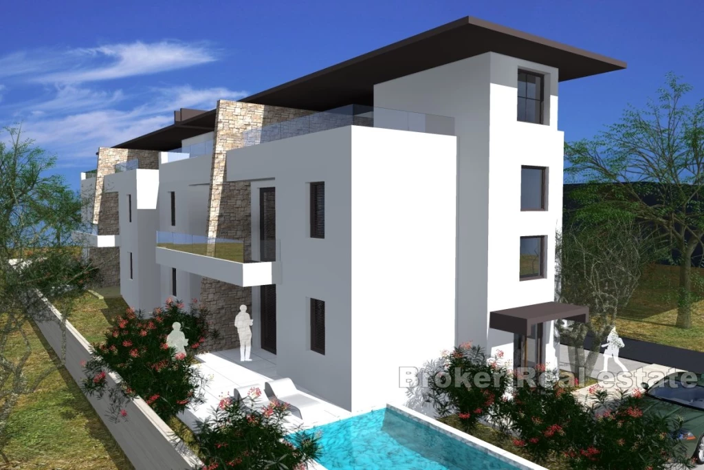 Modern, newbuilt house in a row
