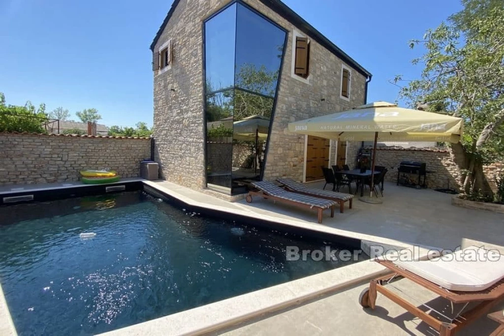 Newbuilt stone house with pool