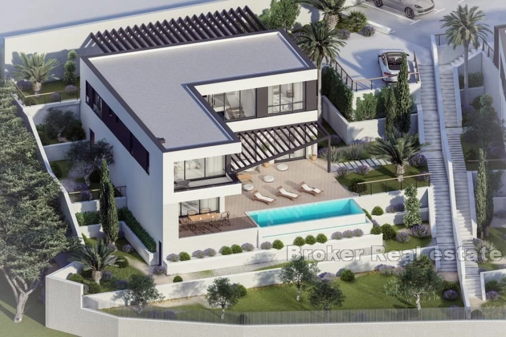Villa with pool and sea view