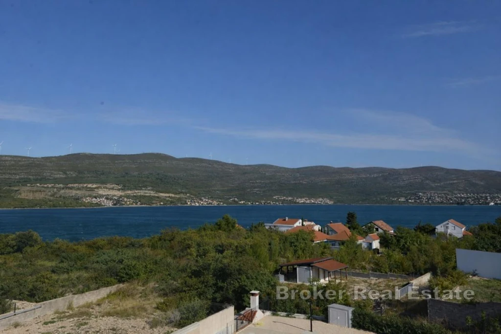 Modern villa under construction with sea view