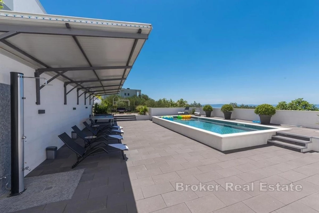 Modern villa with a panoramic sea view