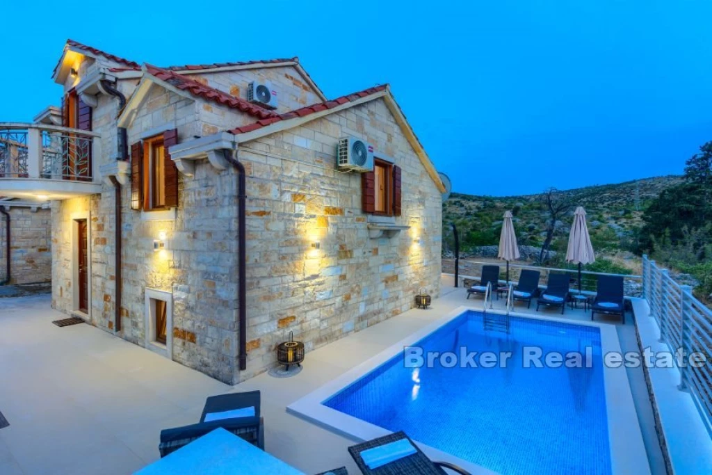 Stone house with pool