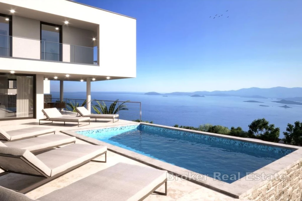 Modern villa with pool and spectacular open sea views