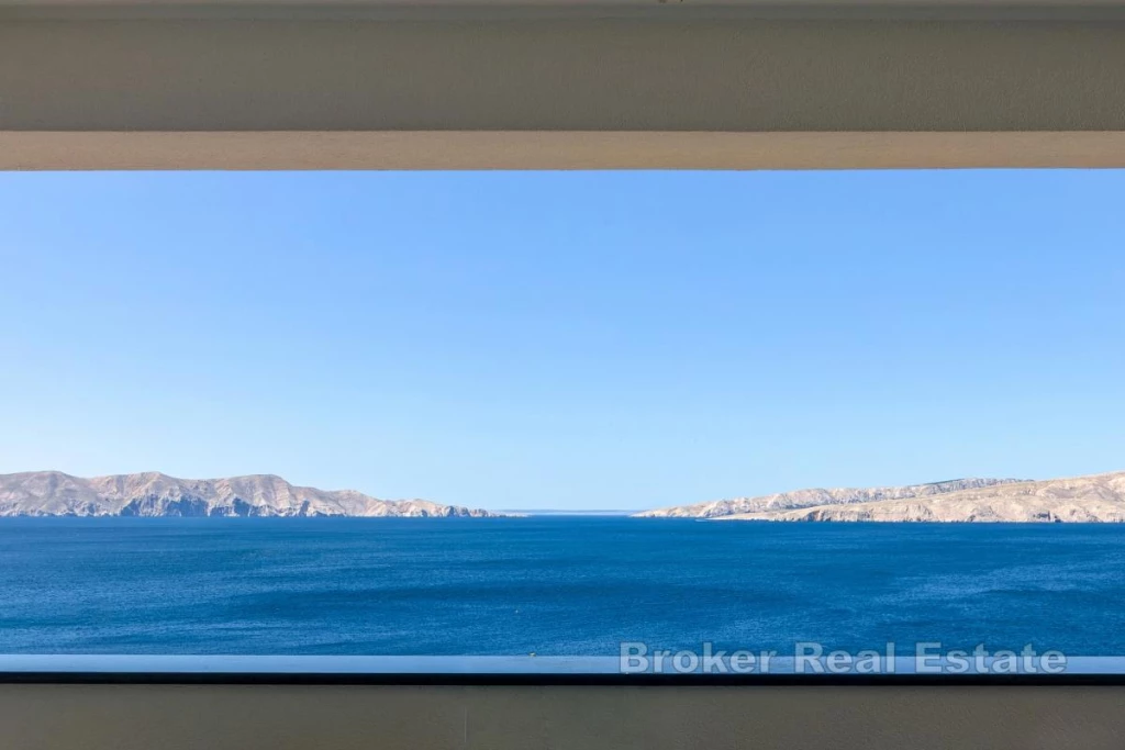 Modern villa with swimming pool and open sea view