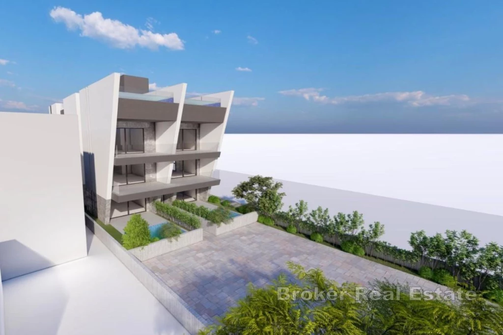 Luxury apartment in a new building with a swimming pool