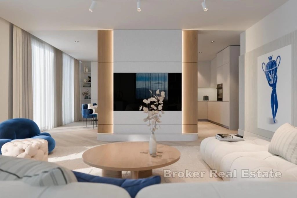 Two bedroom apartment with a loggia near the sea