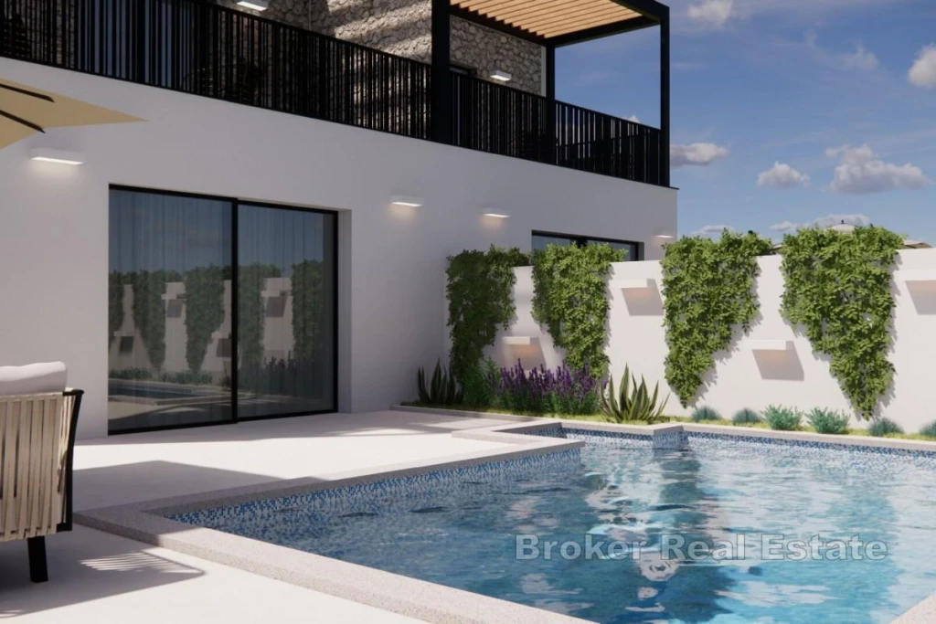 Modern semi-detached house with swimming pool