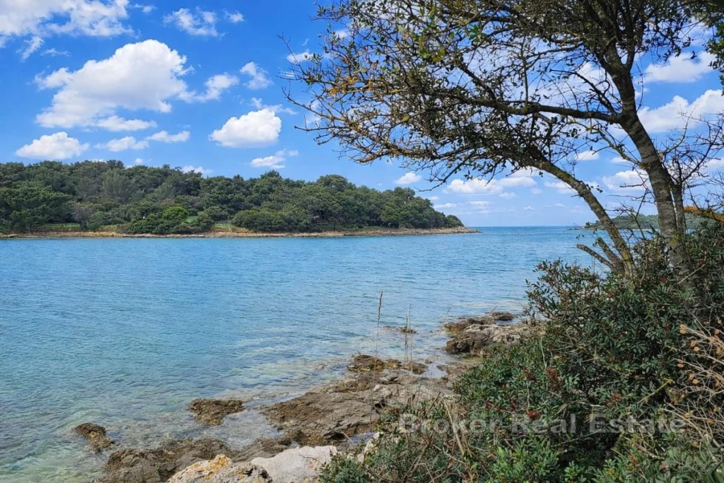 House with large plot of land, first row to the sea