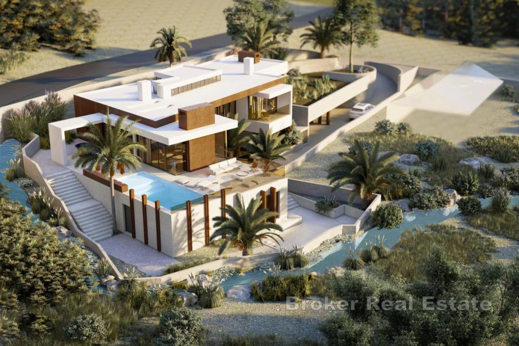 Building land with a project and a view of the sea