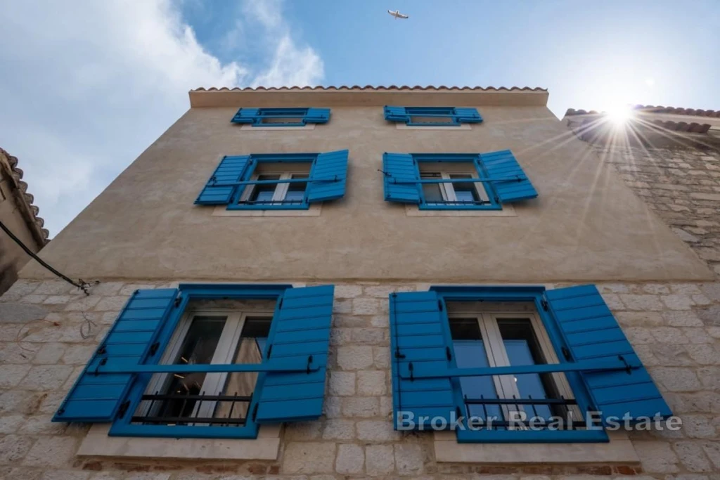 Historic stone house with modern decoration in the very center of the city