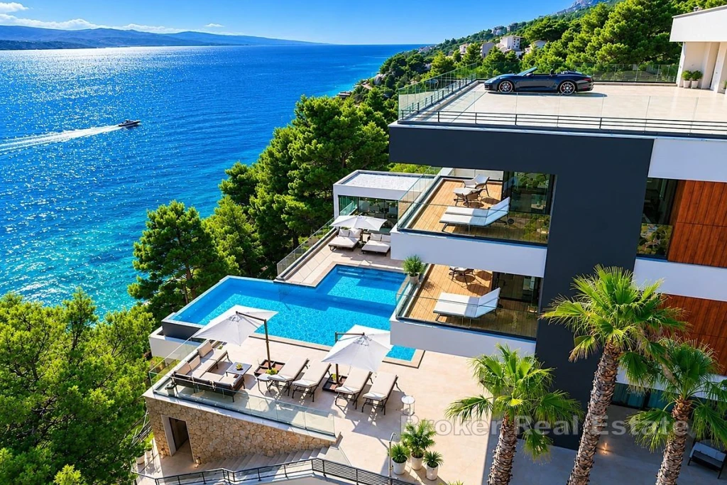 Impressive luxury villa first row to the sea