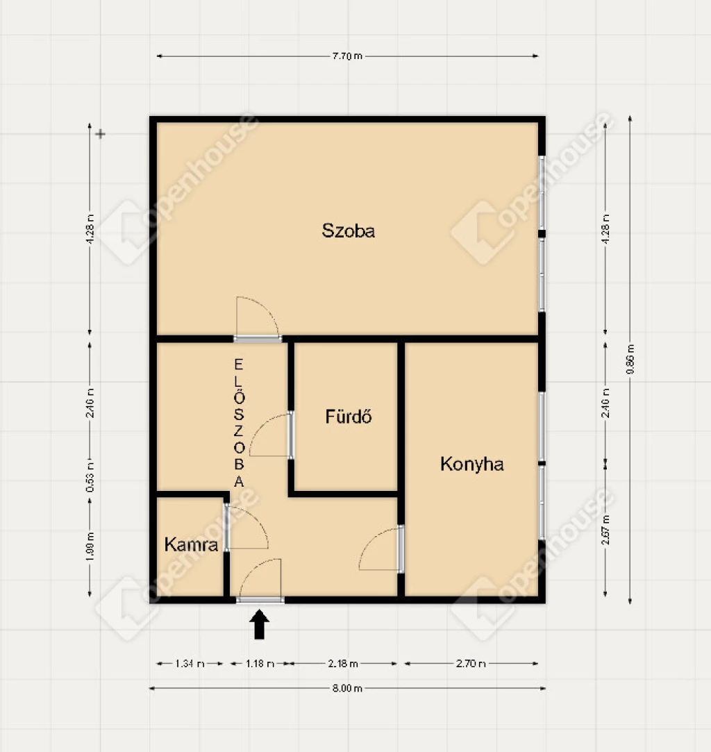 Tatabányán, Dózsakertben, 31 nm-es, 1 szobás, földszinti lakás eladó!