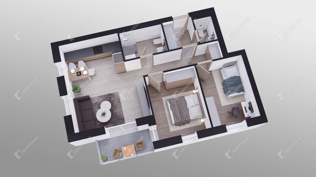 Új építésű  3. emeleti 3 szobás lakás Komárom központjában – Huszár utca