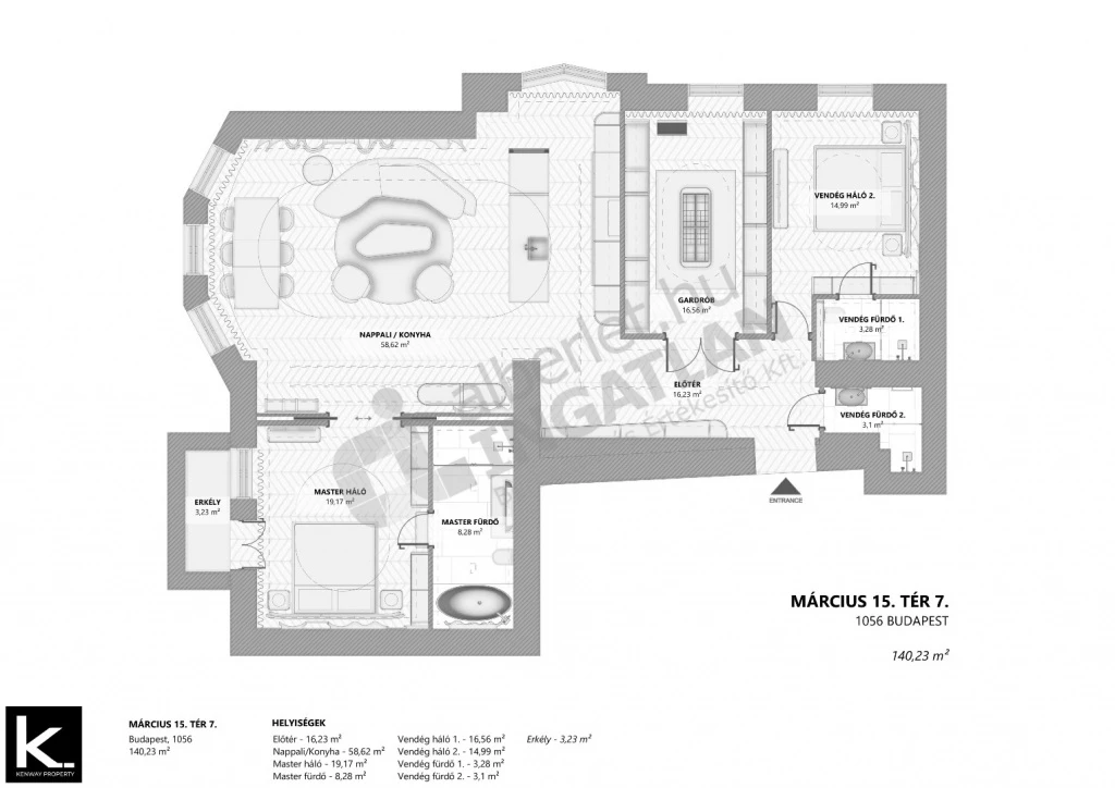 Eladó téglalakás, Budapest V. kerület, Március 15. tér