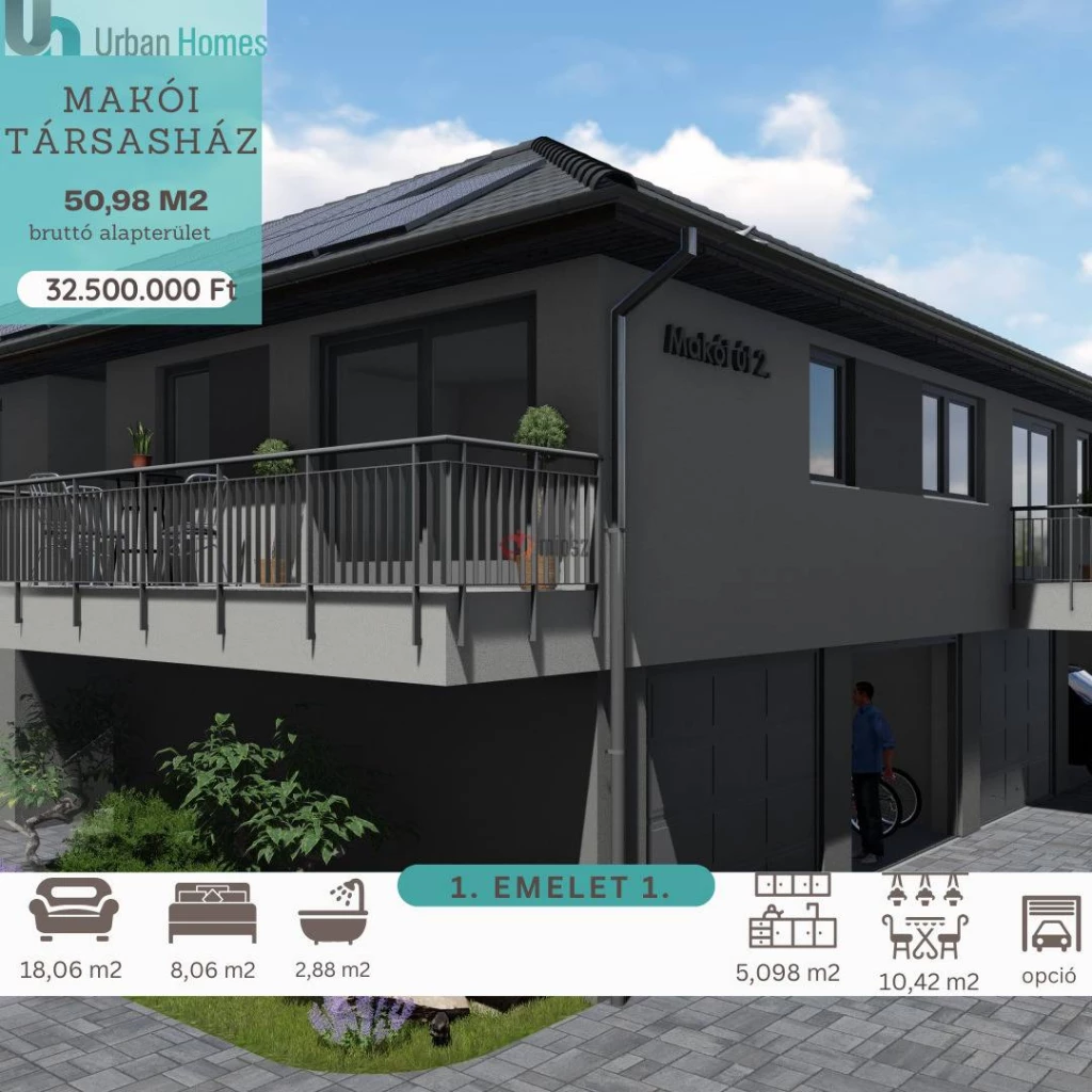 Eladó Téglalakás, Orosháza, Belváros, 40nm, 32500000 Ft