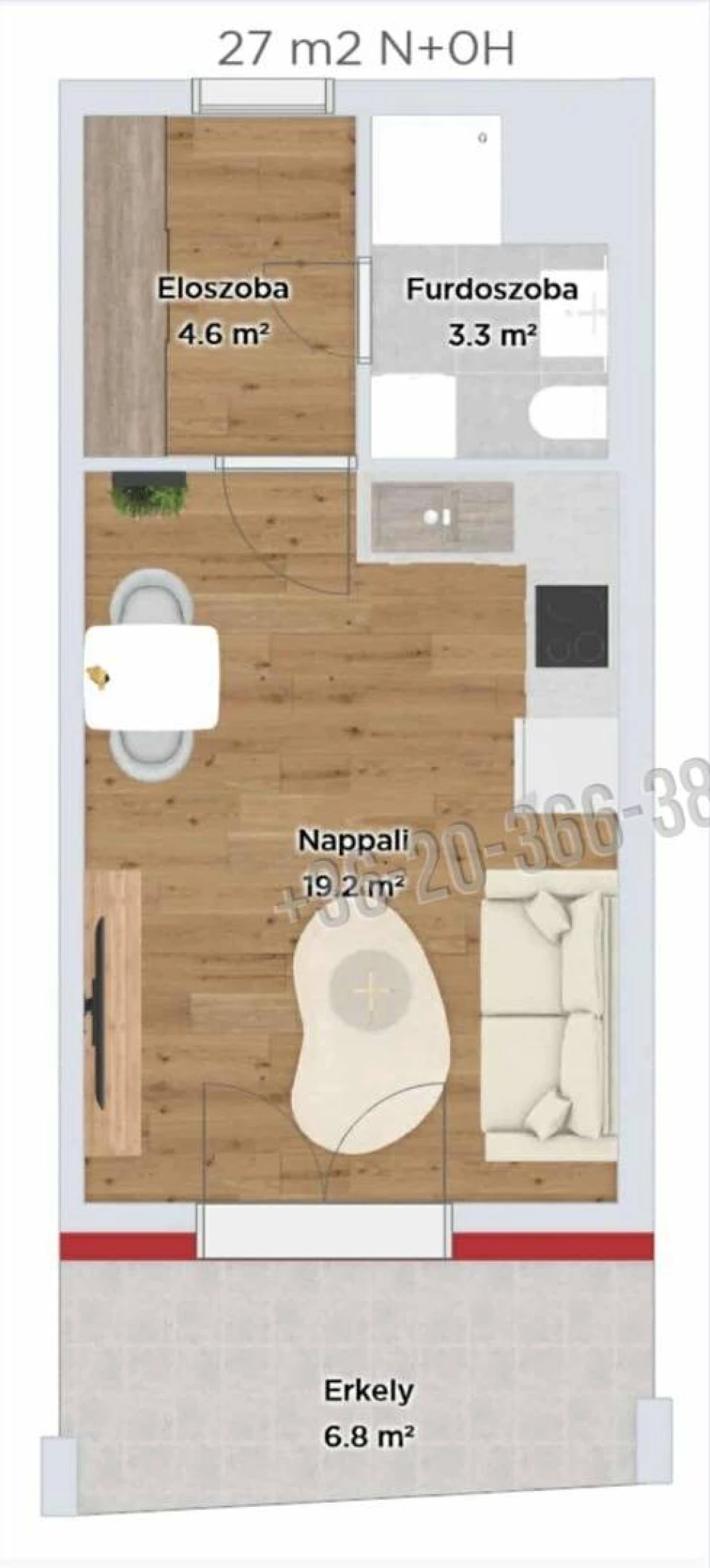 Eladó Téglalakás, Budapest XI. kerület, Adony utcai ltp., Etele út, 27nm, 61200000 Ft