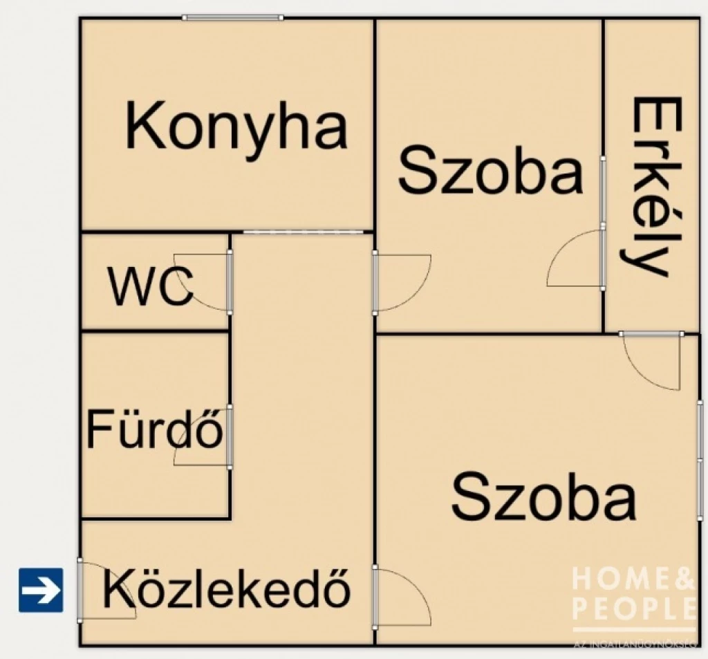 For sale brick flat, Mórahalom