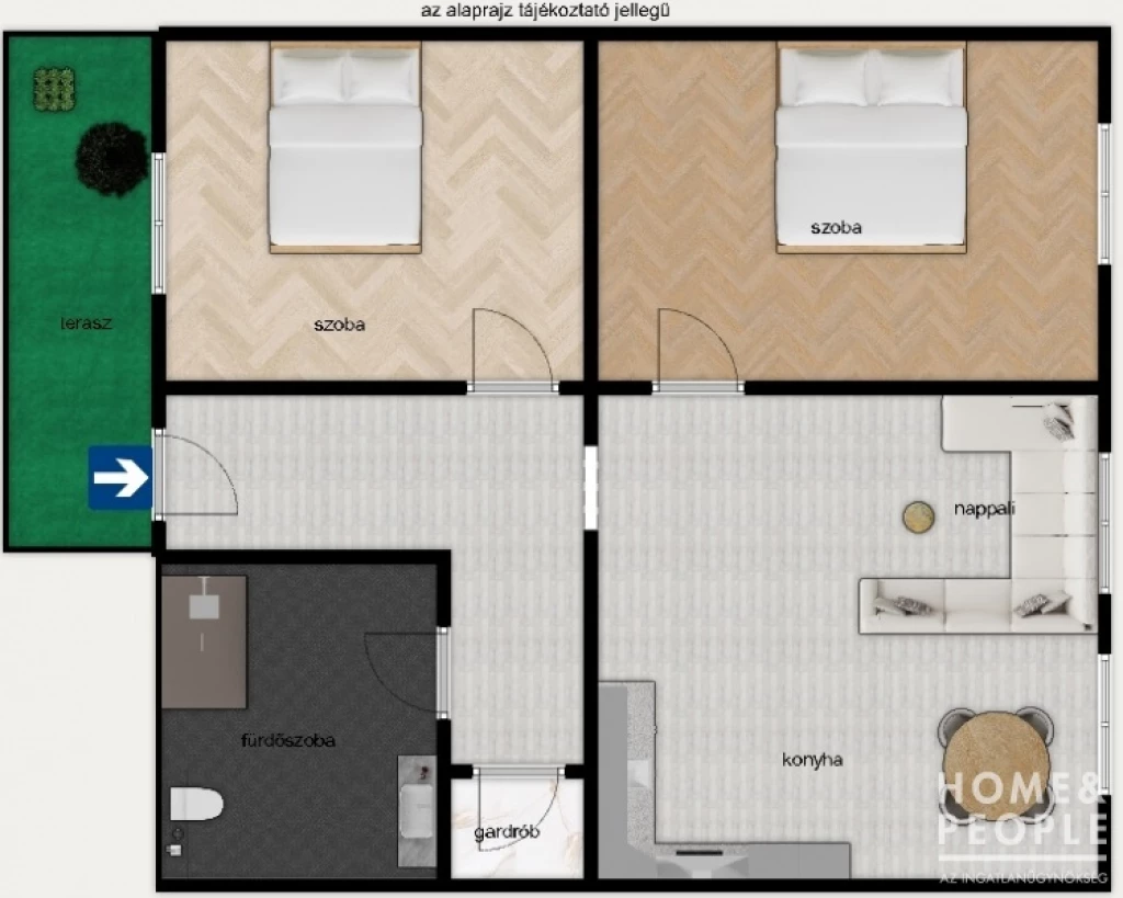 Árkád mellett felújított lakás eladó