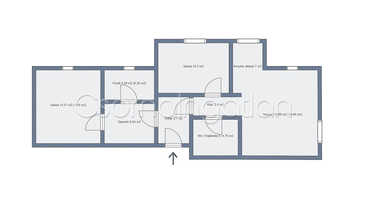 For sale brick flat, Csorna