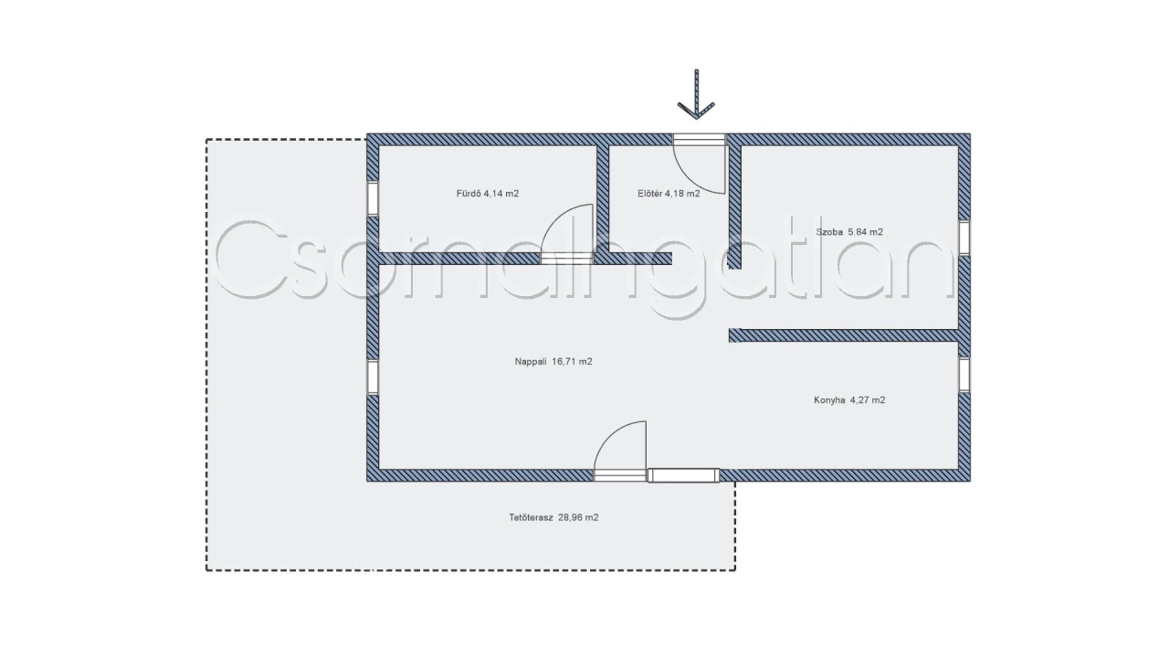 For sale brick flat, Csorna